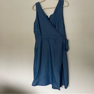 Chambray light denim wrap dress by Field Day XXL